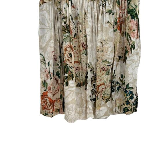 Peruvian Connection Leilani Skirt Floral Button Front A-Line Pleated Size US 6 - Picture 8 of 10